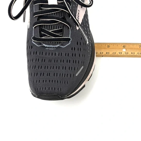 Brooks Ghost 13 Pale Pink & Dark Charcoal Grey Ombré Athletic Shoes - Picture 11 of 11